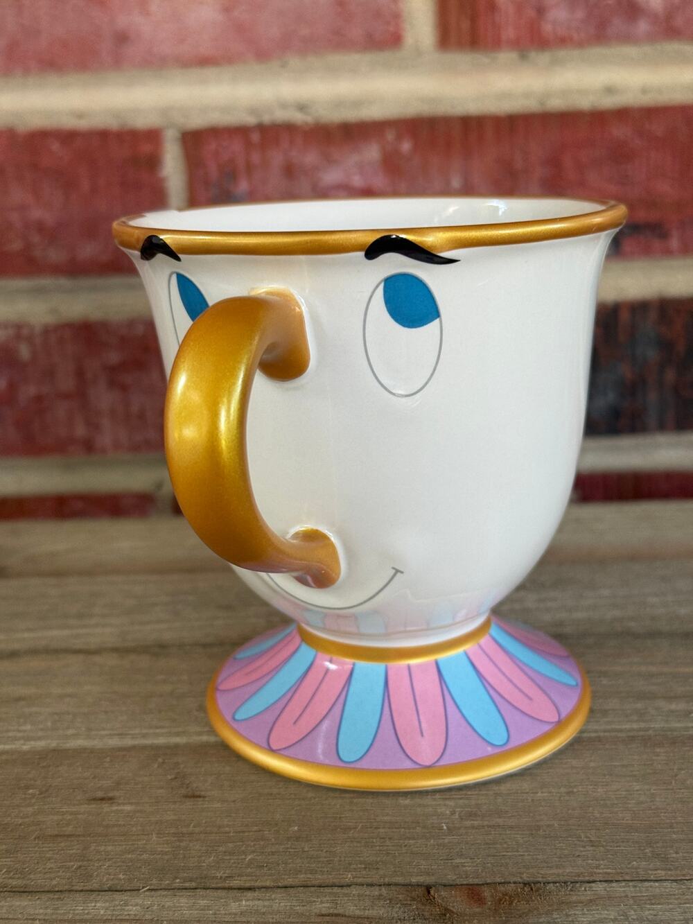 Disney Parks Beauty and the Beast 2017 Chip Mug with Gold Handle